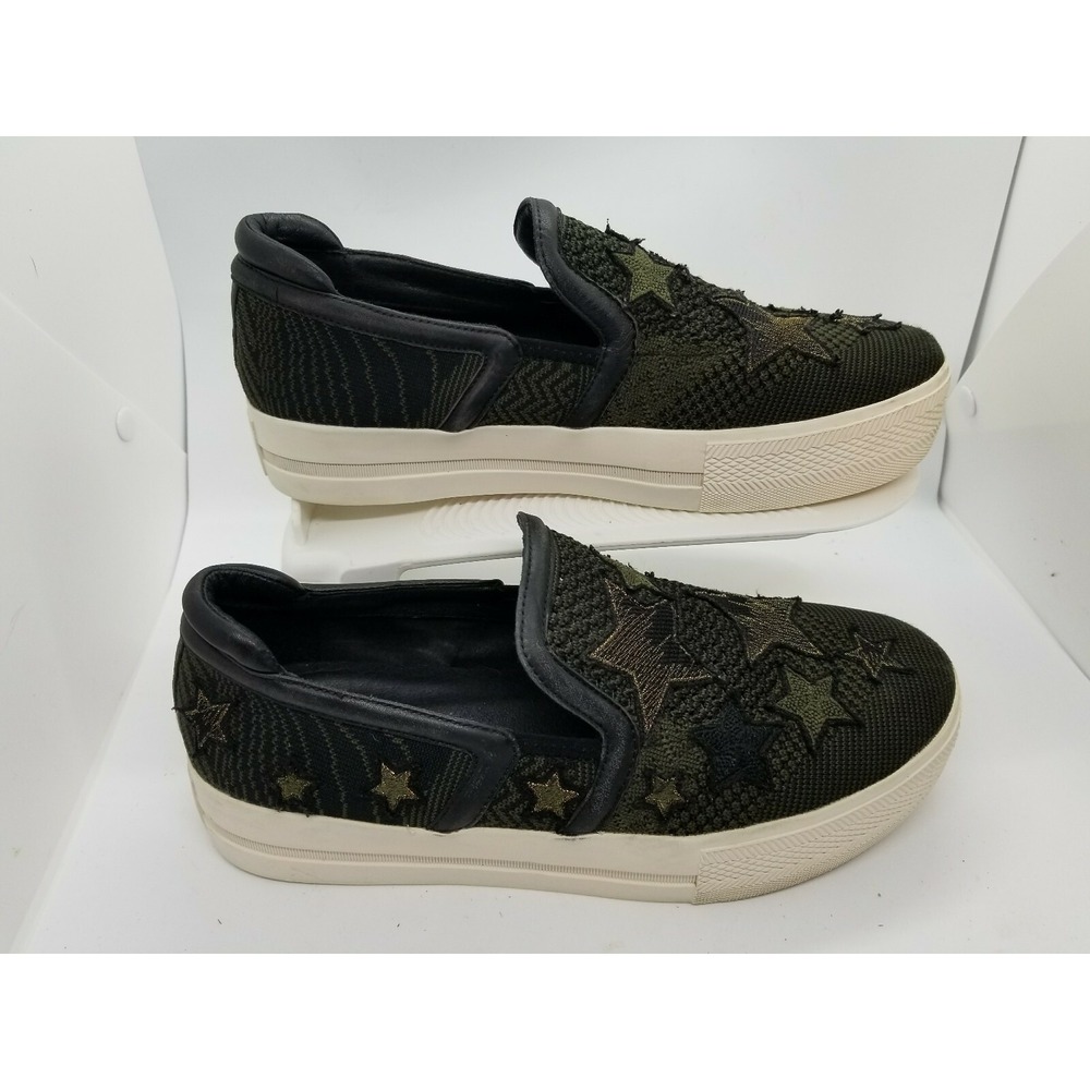 ASN WOMEN'S OLIVIE BLACK CANVAS SEAKERS COMFORT SHOES SIZE 40 US 10